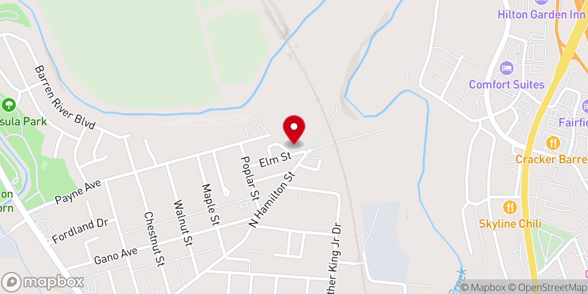 Map showing location of Hamilton St