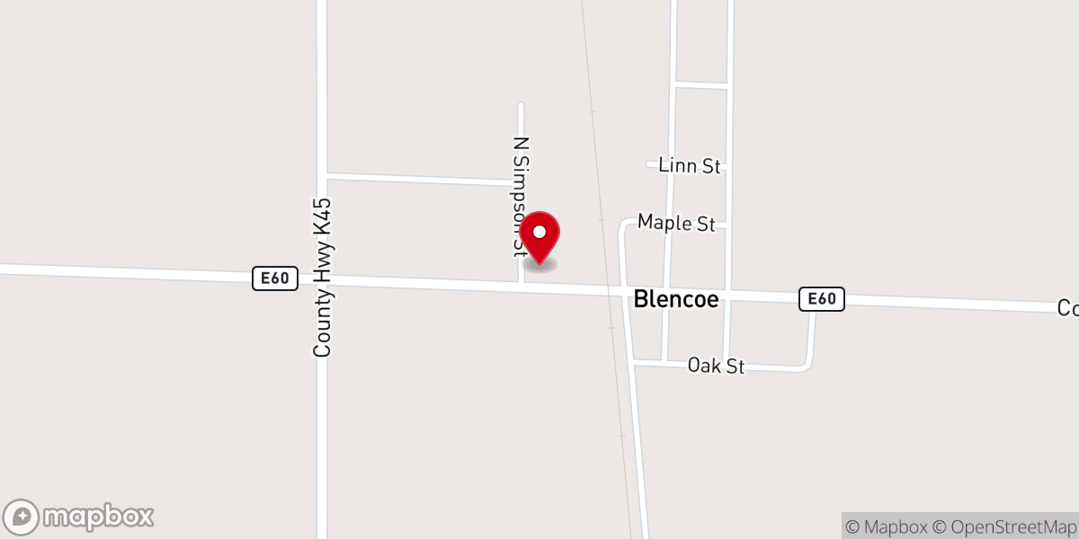 Map showing location of St Bernard Catholic Church