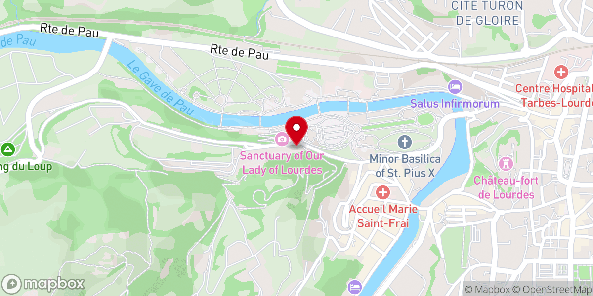 Map showing location of Mater Dolorosa Chapel
