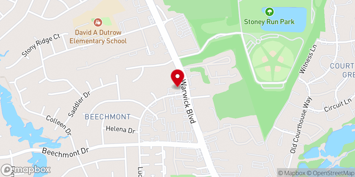 Map showing location of Living Faith Christian Center