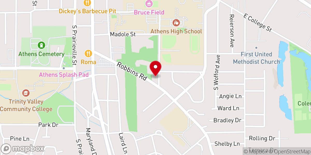 Map showing location of First Church of the Nazarene
