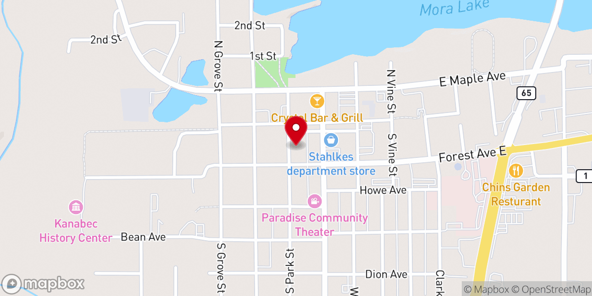 Map showing location of True Vine Lutheran Church