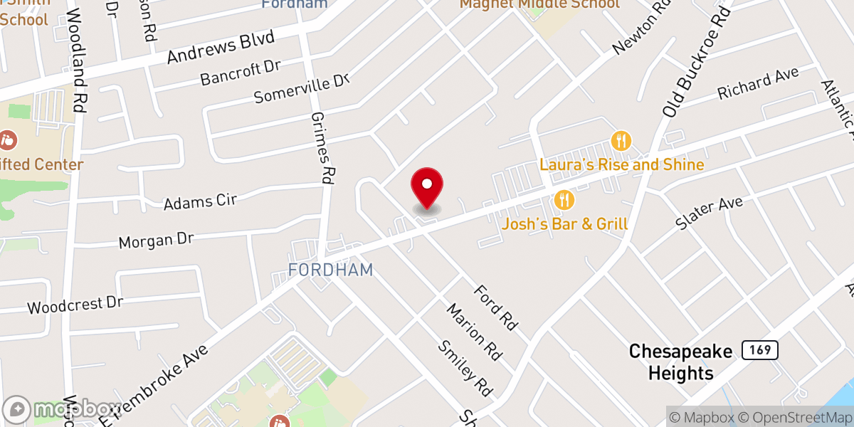 Map showing location of The Empowerment Zone Church