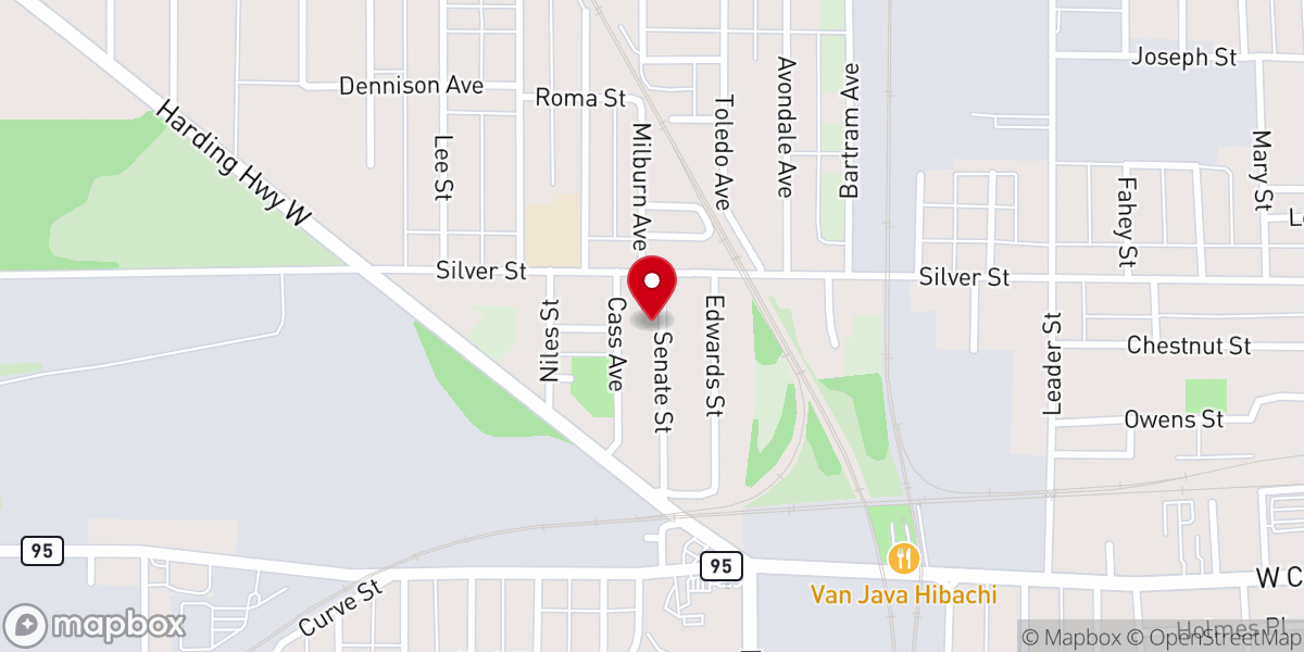 Map showing location of King's Temple Apostolic Church
