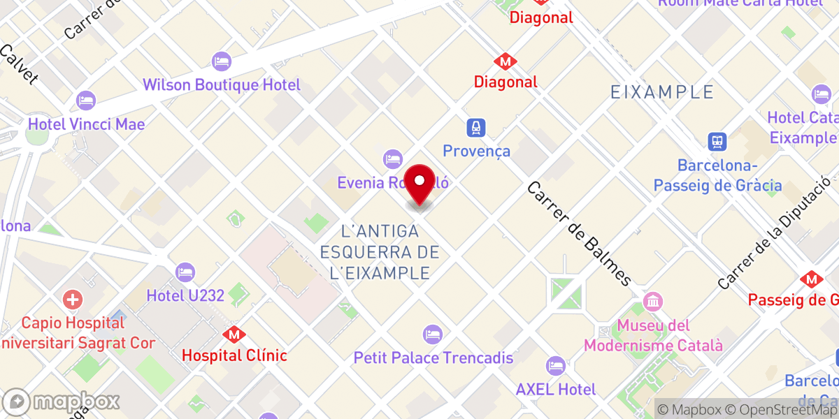 Map showing location of Padres Paules Barcelona Curia Provincial