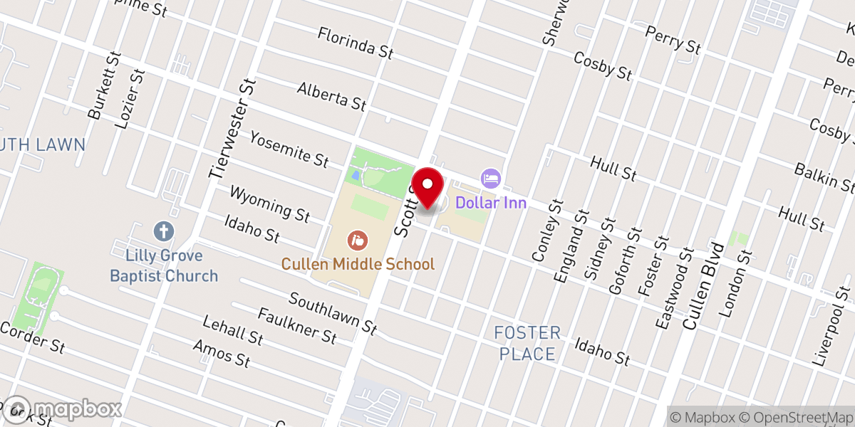 Map showing location of St Mary's United Methodist Church