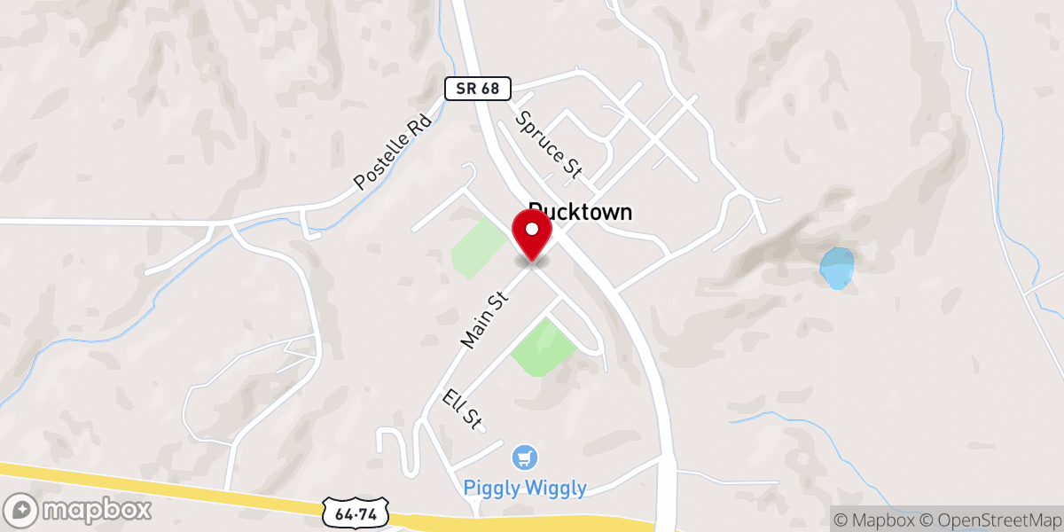 Map showing location of St Catherine Catholic Church