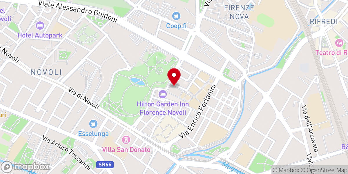 Map showing location of Chiesa Evangelica di Novoli
