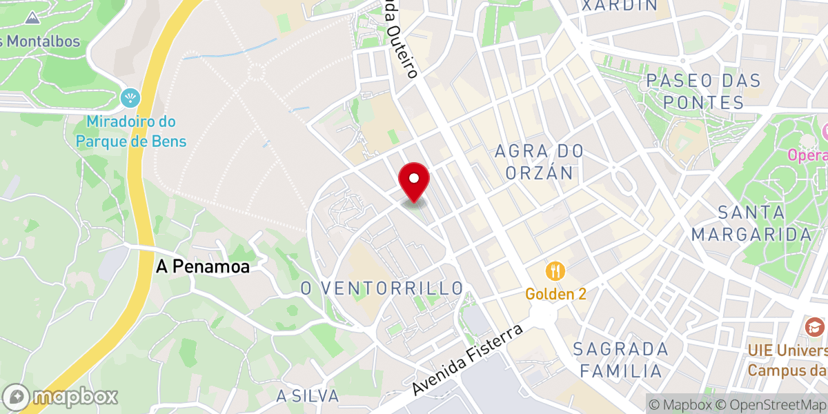Map showing location of Parque Infantil