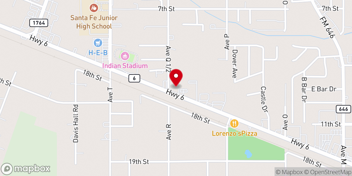 Map showing location of St John's Lutheran Church