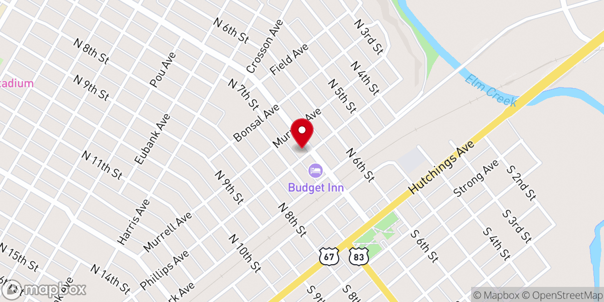 Map showing location of First Presbyterian Church