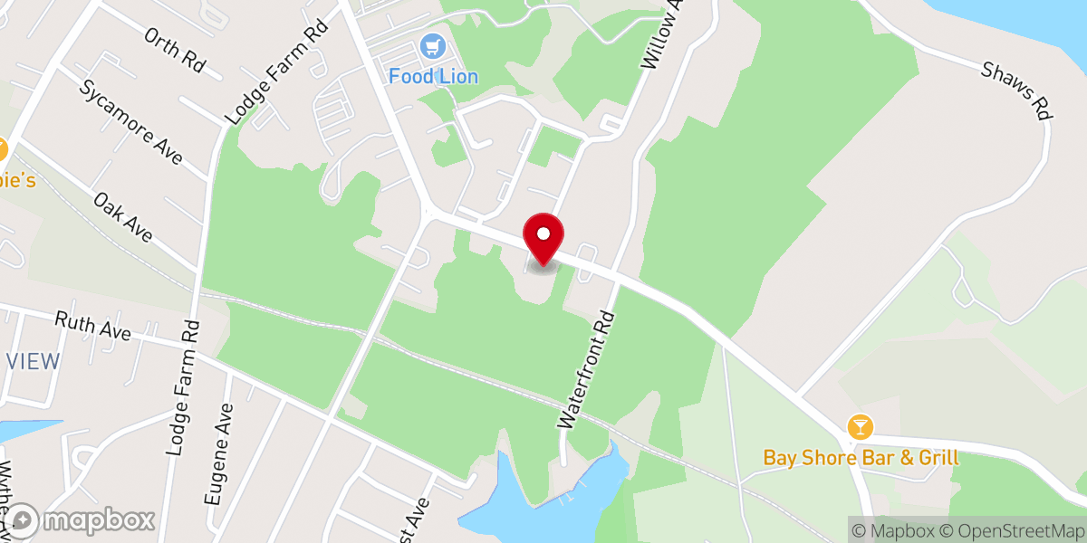 Map showing location of St John's Evangelical Lutheran Church