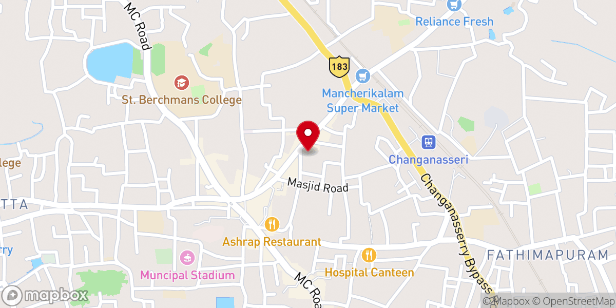Map showing location of St. Paul's C.S.I Church