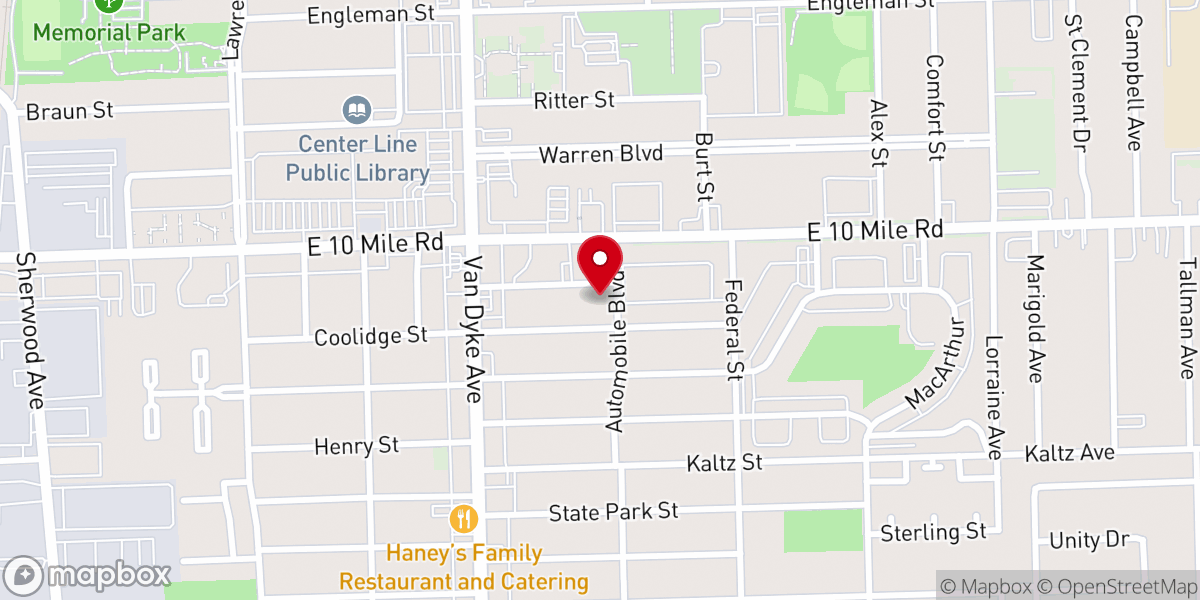 Map showing location of First Hmong Baptist Church