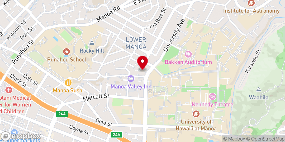 Map showing location of Pawaʻa Community Church