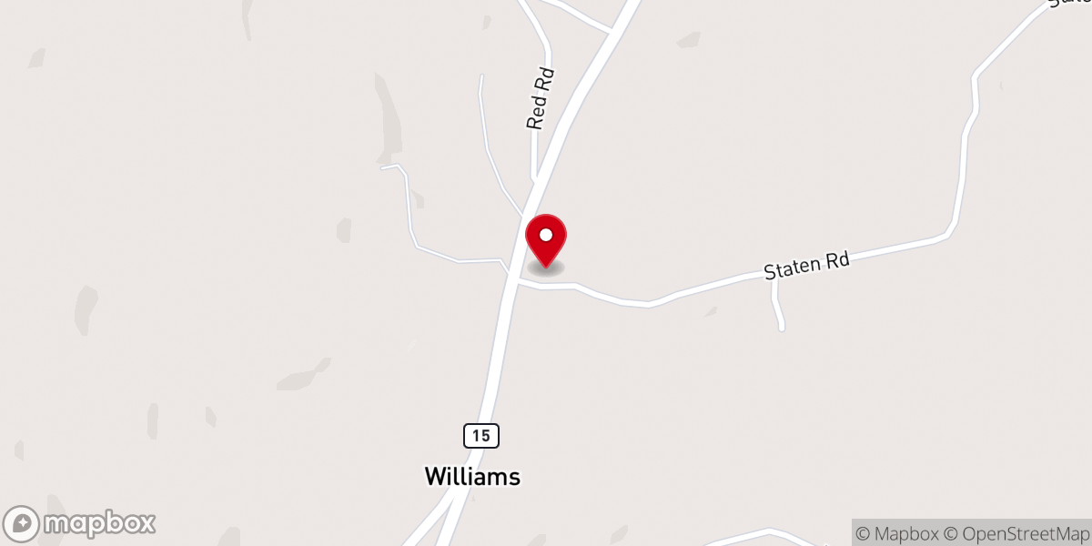 Map showing location of Macedonia Primitive Baptist Church