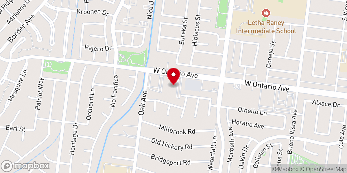 Map showing location of Corona Friends Church
