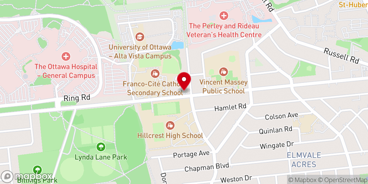 Map showing location of Emmanuel United Church