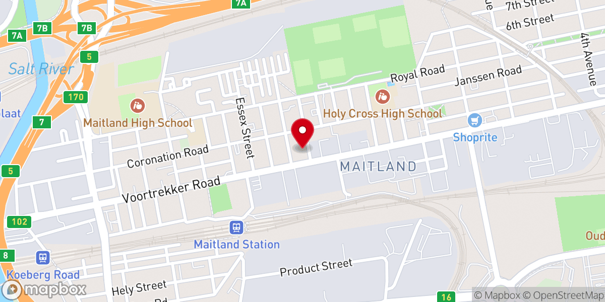 Map showing location of FORWARD IN FAITH MINISTRIES CAPETOWN CITY