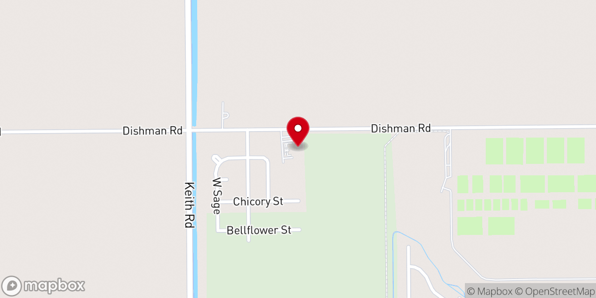 Map showing location of Meadows Church of Christ