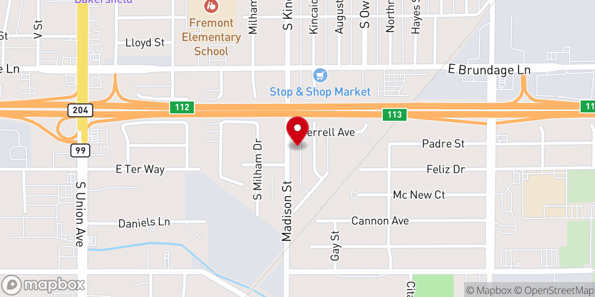 Map showing location of Saint Peters Missionary Baptist Church