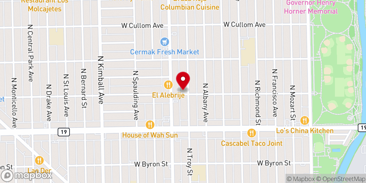 Map showing location of Celestial Church of Christ
