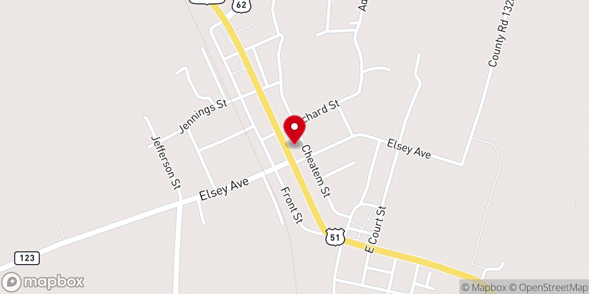 Map showing location of Christian Outreach Center