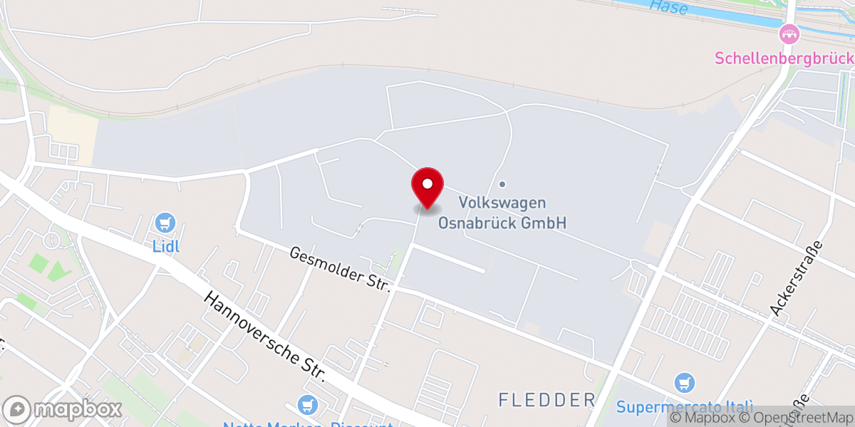 Map showing location of 180° Kirche Osnabrück e.V.