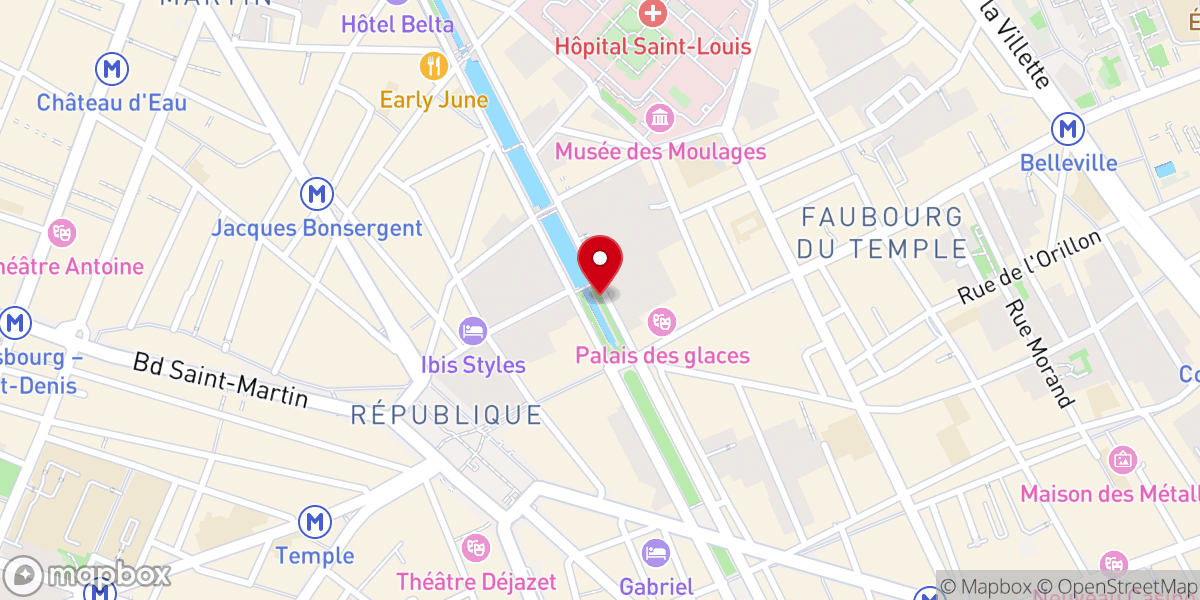 Map showing location of Écluse du Temple