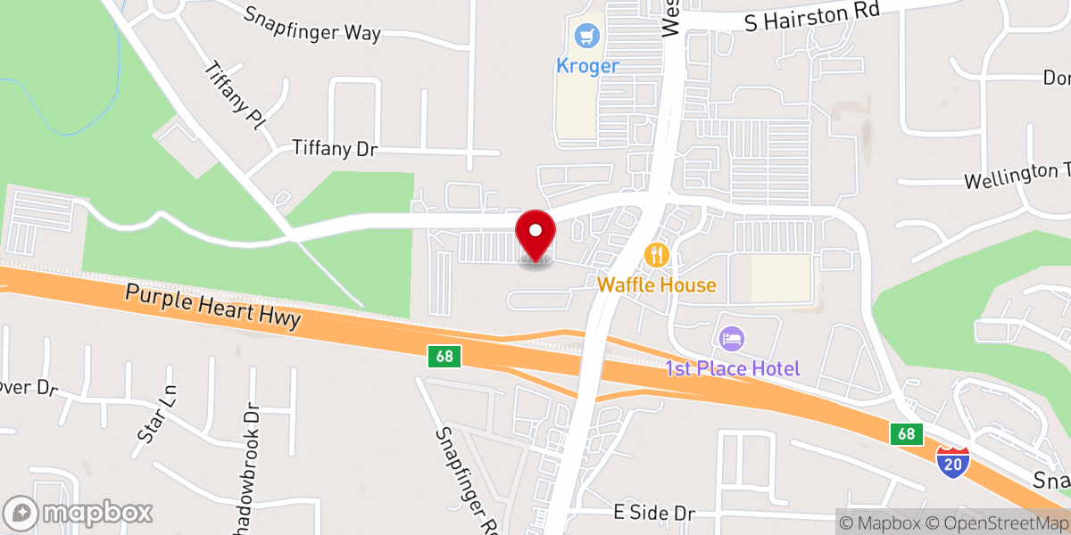 Map showing location of New Life and Faith Church