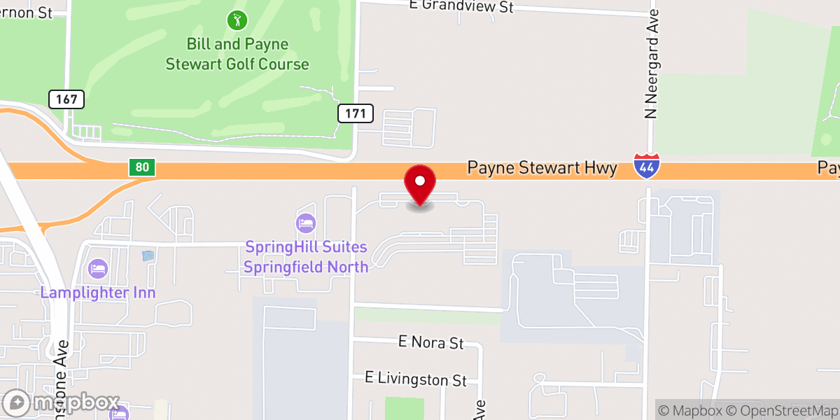 Map showing location of Crossway Baptist Church