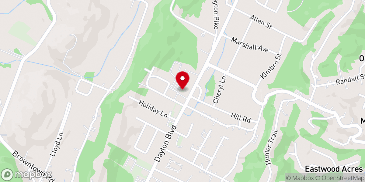 Map showing location of Calvary Baptist Church