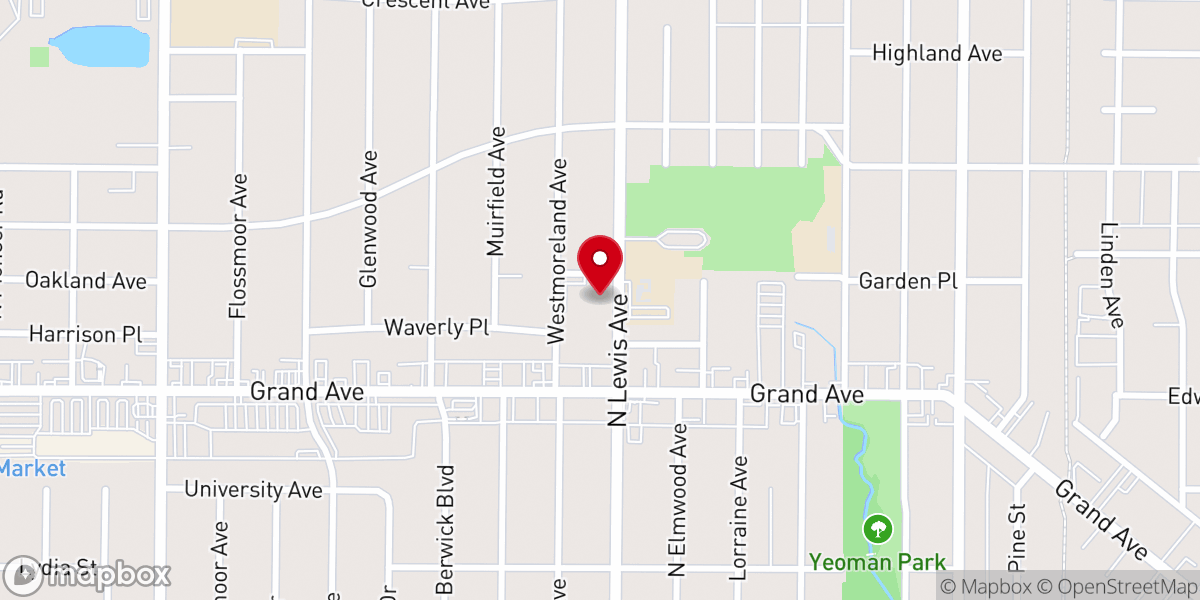 Map showing location of St Paul's Lutheran Church (ELCA)