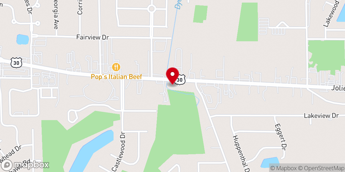 Map showing location of B'nai Or Congregation