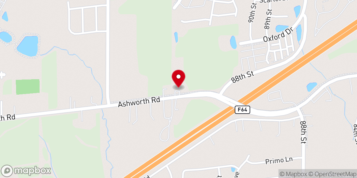 Map showing location of Maple Grove United Methodist Church