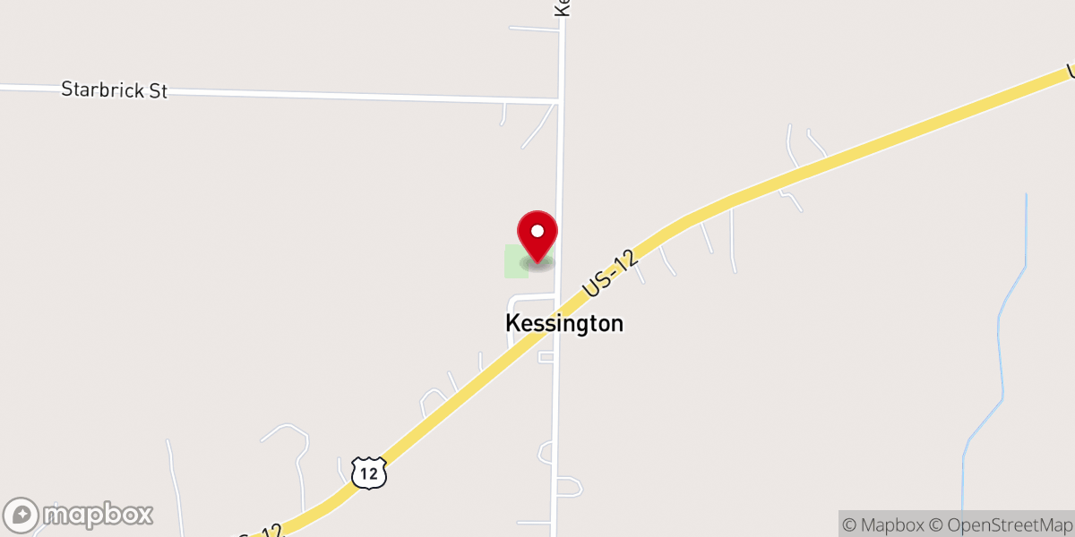 Map showing location of Kessington Community Church