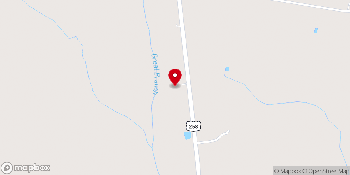 Map showing location of Great Branch Community Church