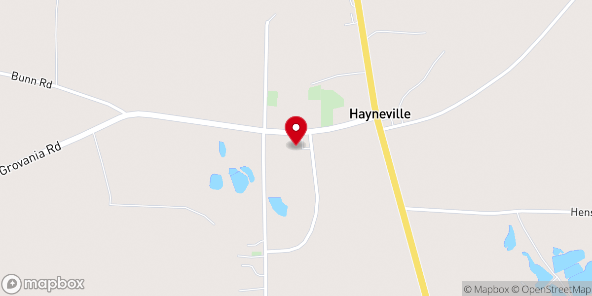 Map showing location of Assembly of God Church