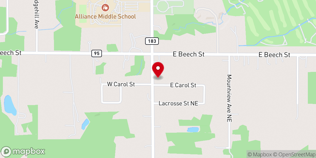 Map showing location of South Union Chapel