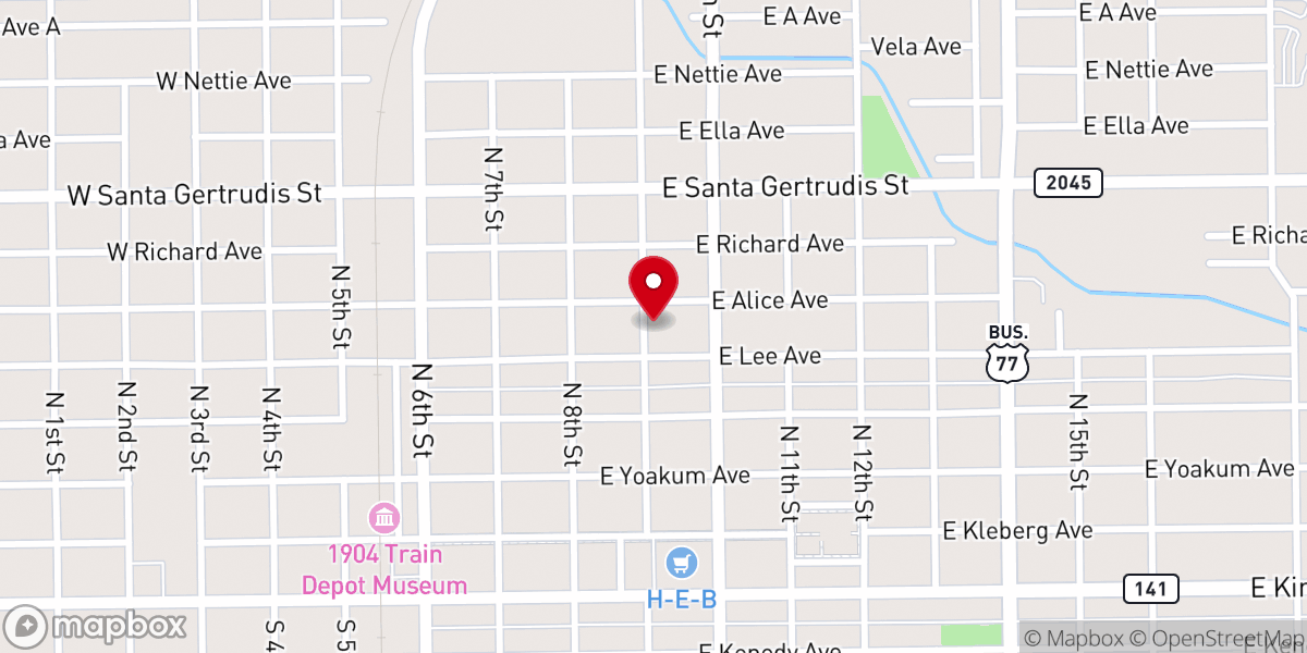 Map showing location of El Buen Pastor Untd Methodist Church