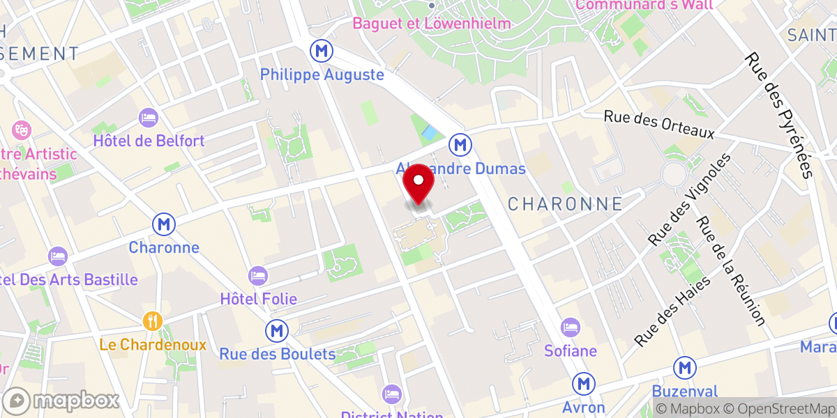 Map showing location of Centre Evangélique Philadelphia