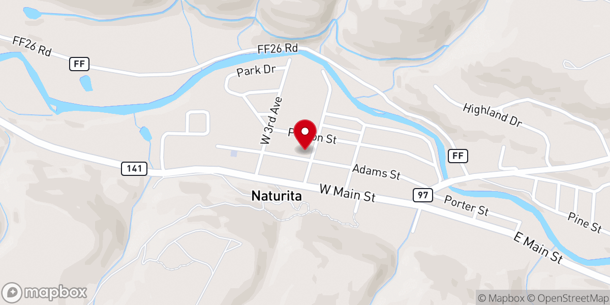 Map showing location of Trinity Baptist Church