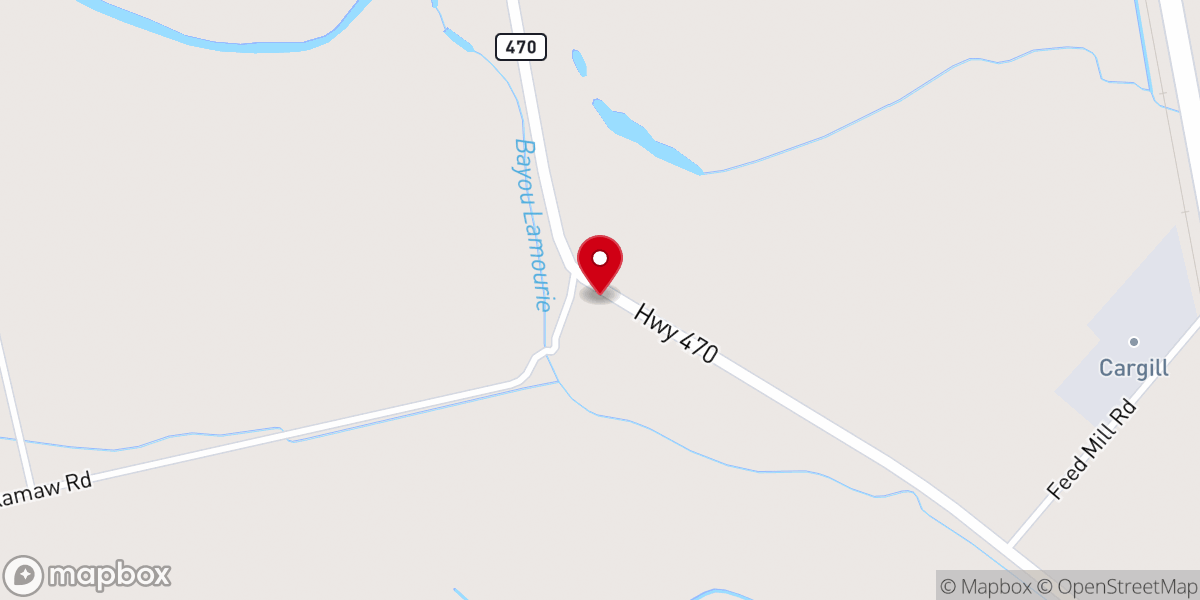 Map showing location of Lamourie Baptist Church