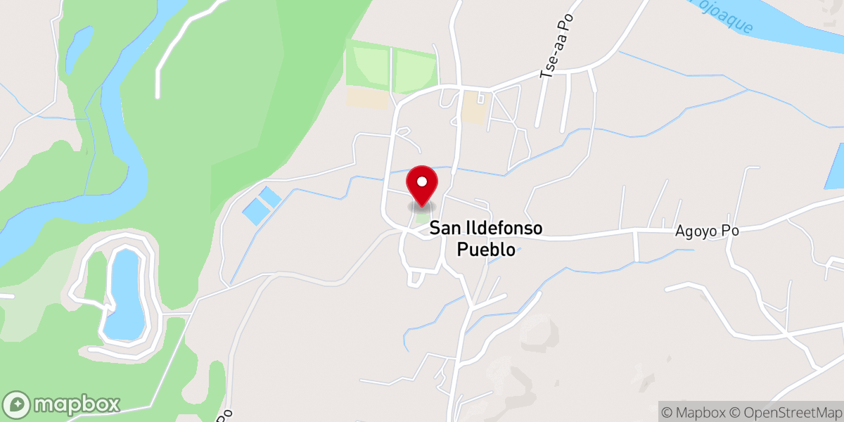 Map showing location of San Ildefonso Mission