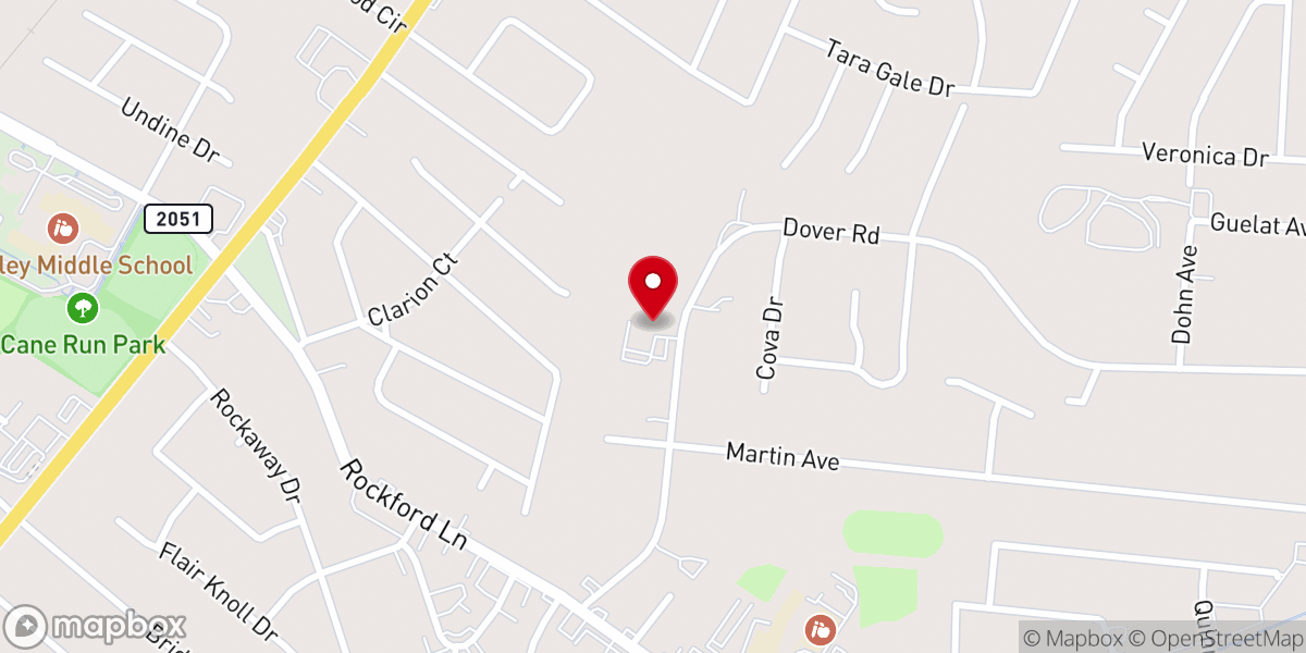 Map showing location of Faith Chapel General Baptist Church
