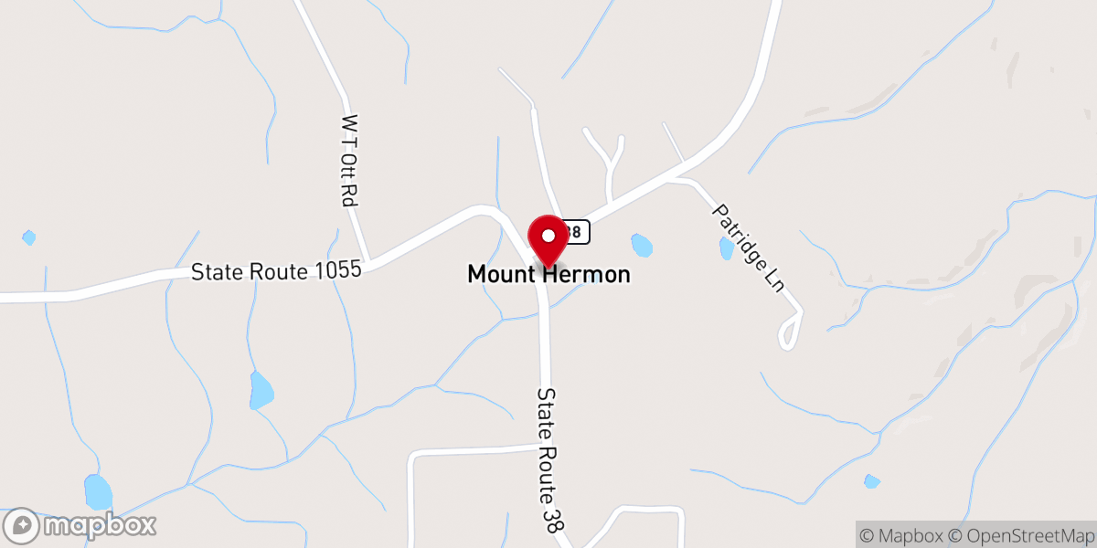 Map showing location of Mt Hermon