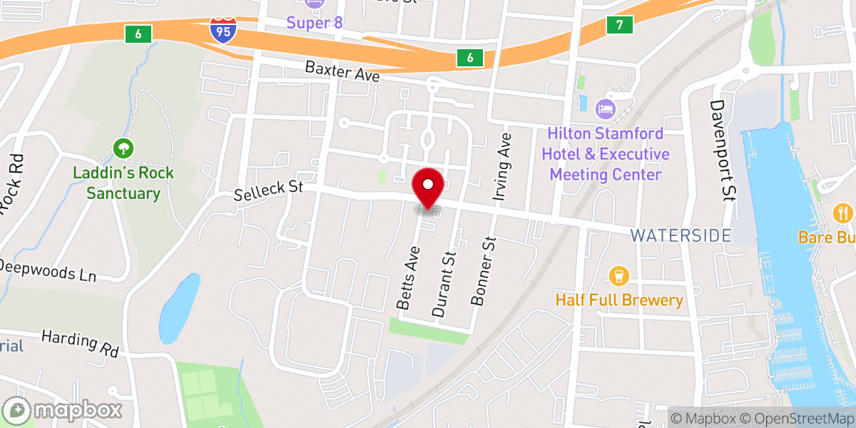 Map showing location of The Salvation Army of Stamford, CT