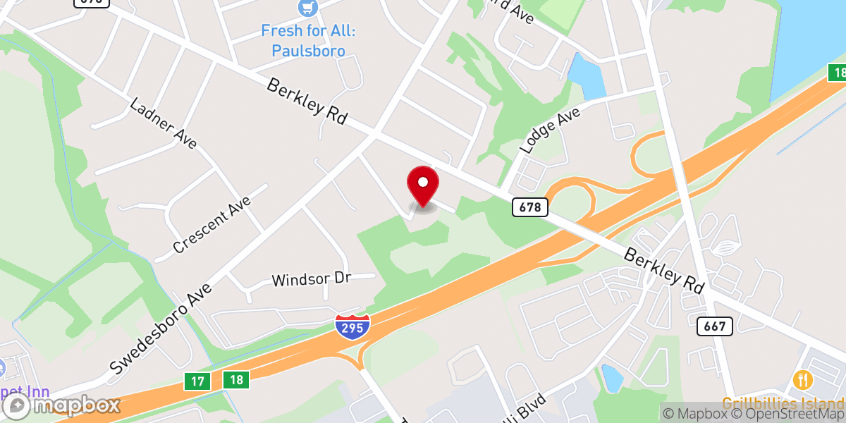 Map showing location of Gospel Tabernacle Church, Inc.