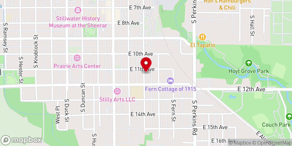 Map showing location of Salvation Army Corps Comm Center