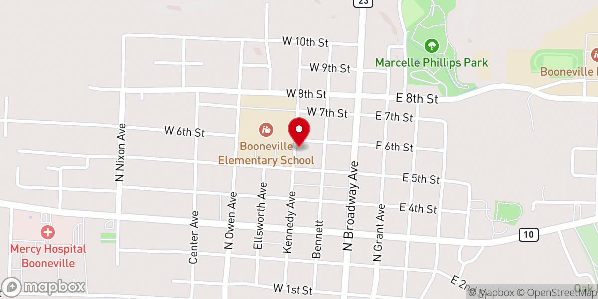 Map showing location of First Free Will Baptist Church